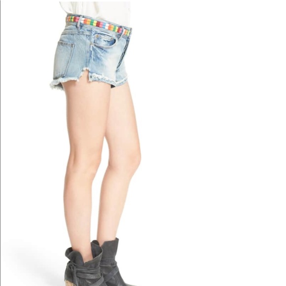 Free People Eliot Embroidered Shorts Size 26 - Picture 6 of 8